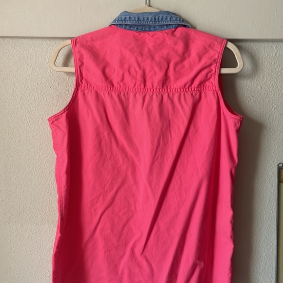 Vintage Copper Key cotton sleeveless button down blouse - Picture 6 of 6